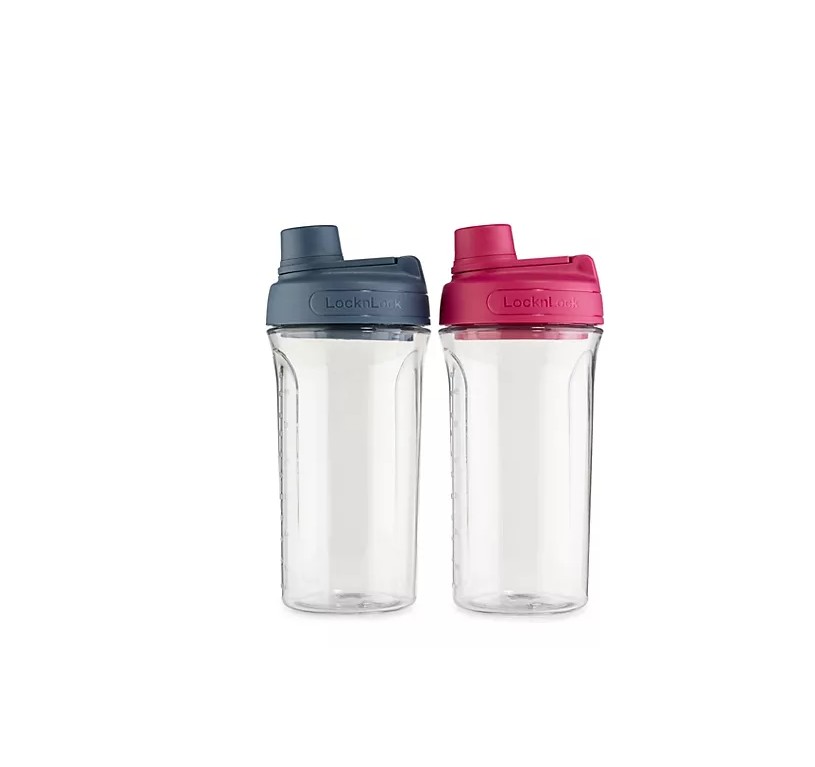 LocknLock 2x Trinkflasche aus Tritan 850ml Sportflasche Getränkeflasche