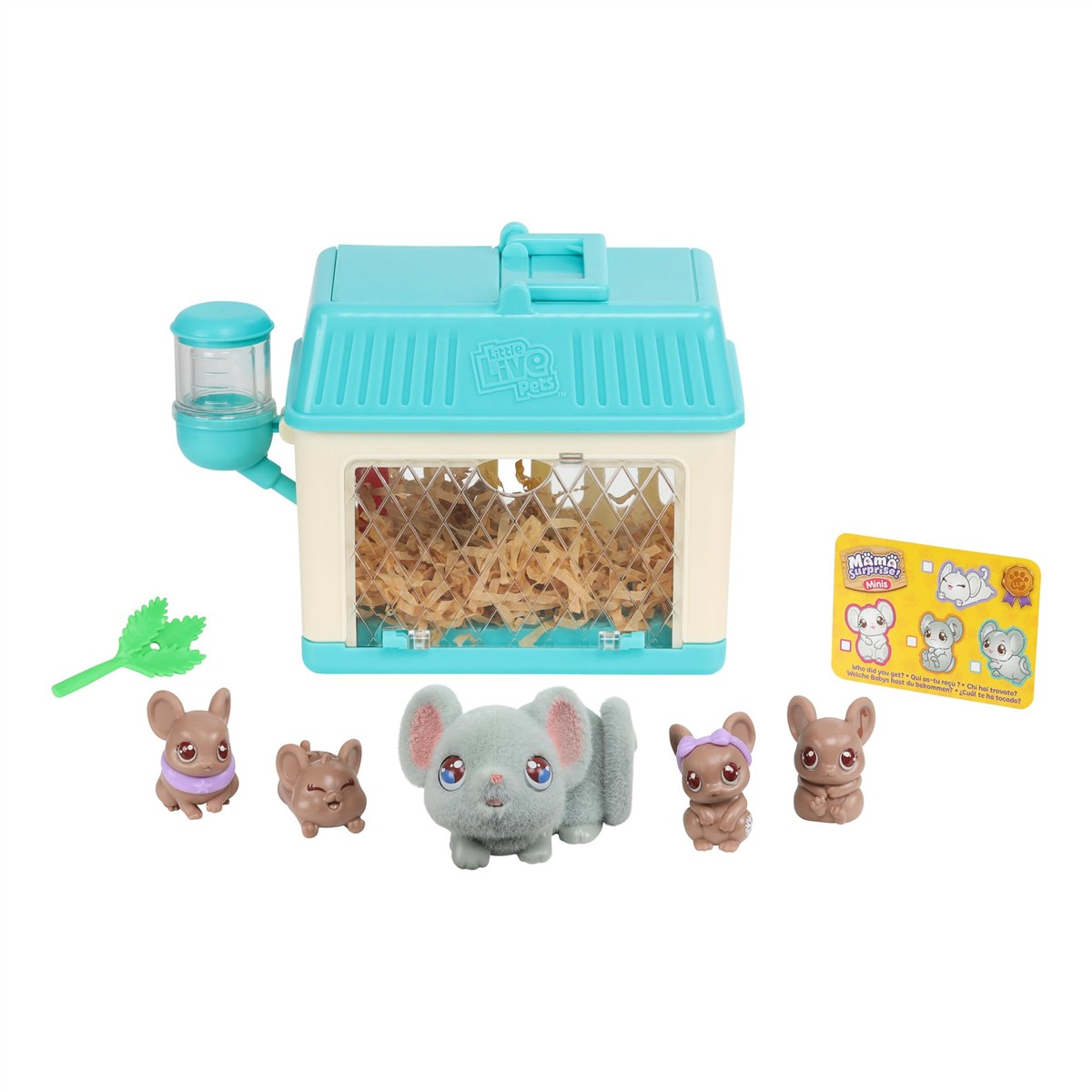 Kleintierkäfig, Kleintierhaus, Hamsterkäfig, Tierfiguren, Miniaturenset