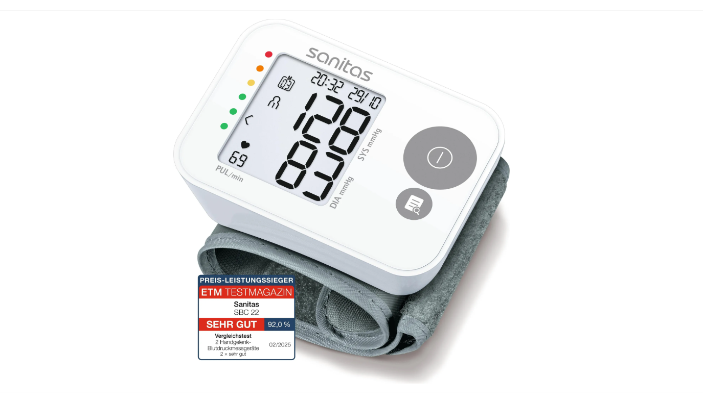 Handgelenk Blutdruckmessgerät SBC 22