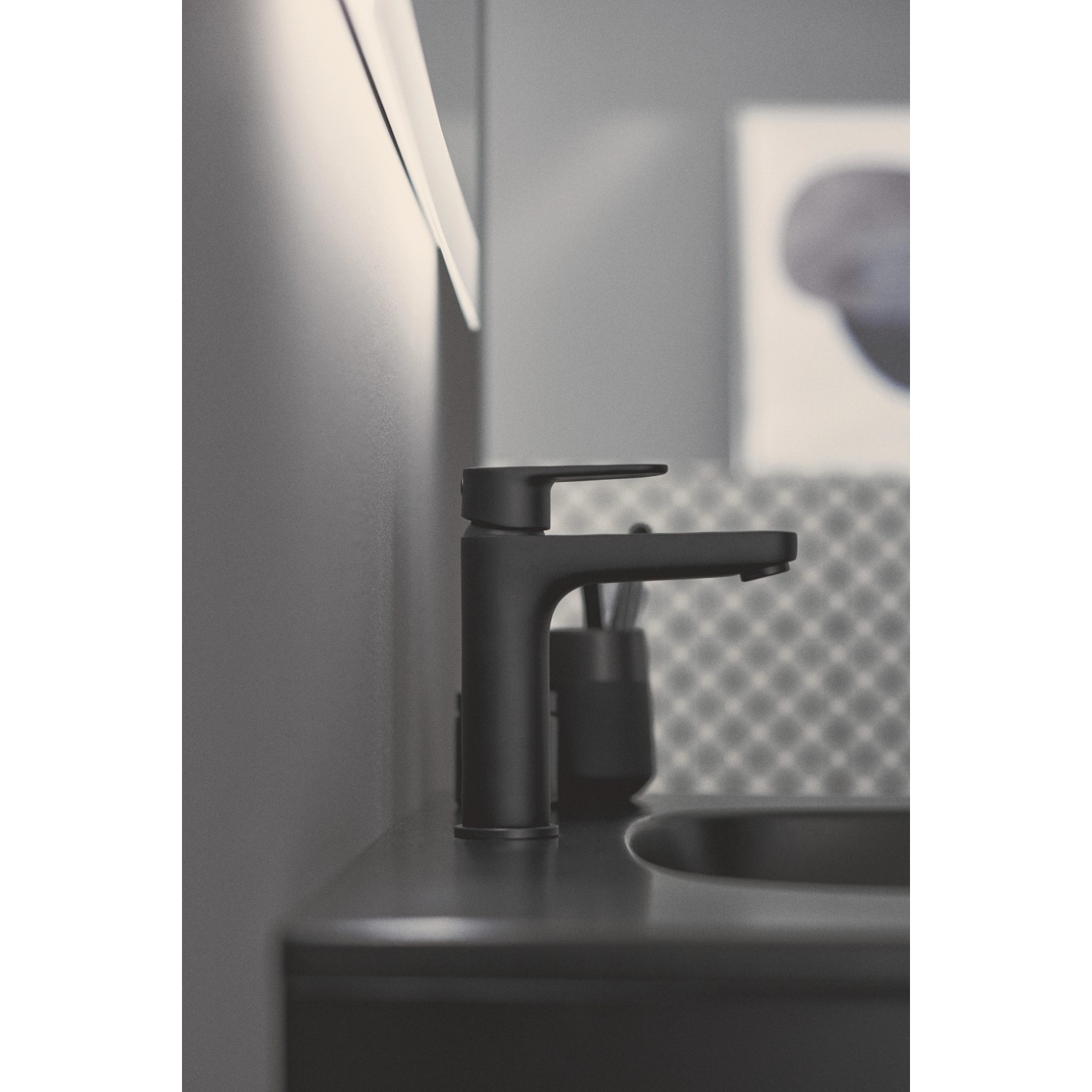 Ideal Standard Waschtischarmatur Cerafine O H120 mit PushOpen Ventil Silk Black