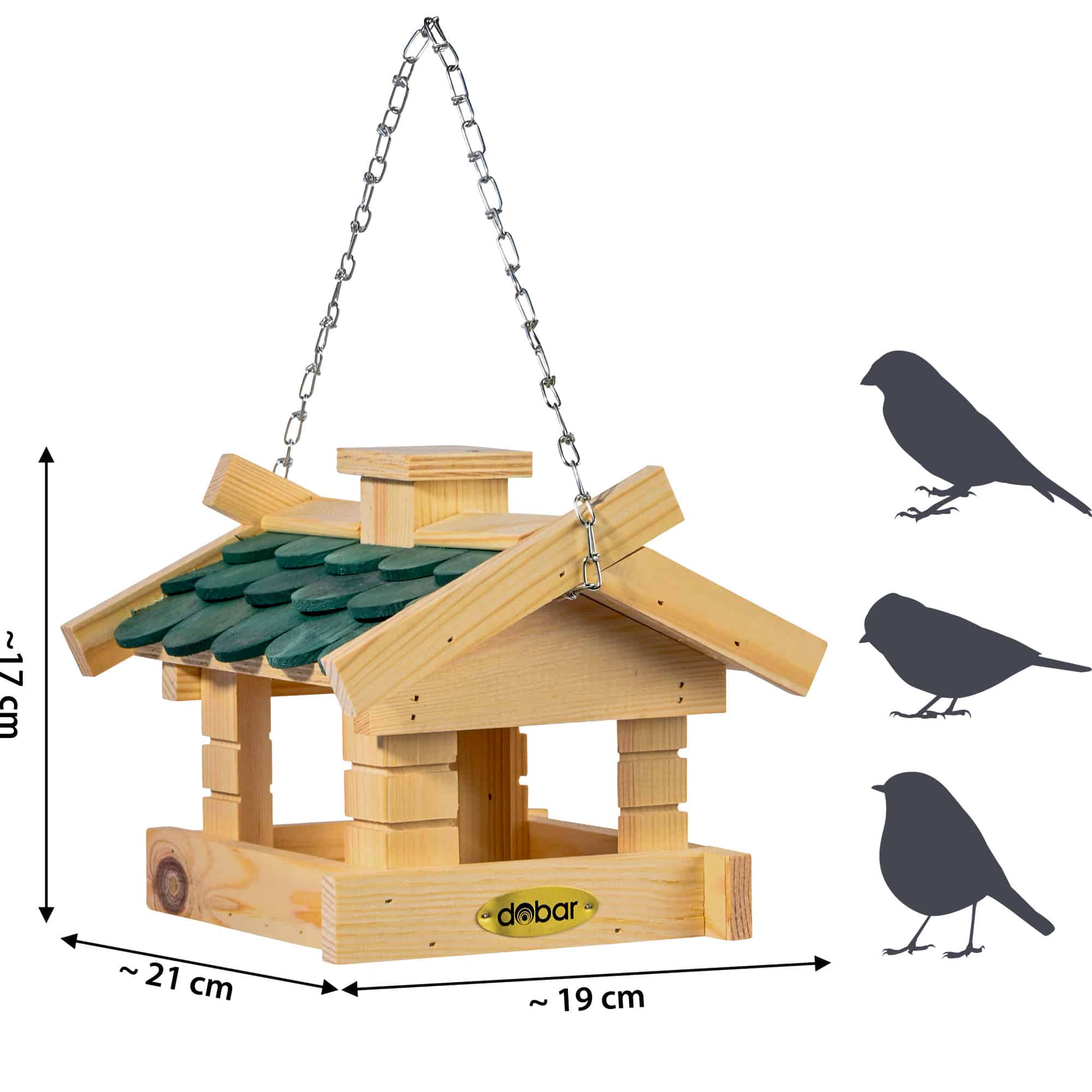 Dobar Vogelhaus „Thule“ mit Schindeldach hängend