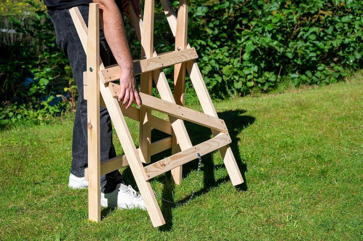Holzleiter, Klappleiter, Leiter, Holz, Gartenwerkzeug