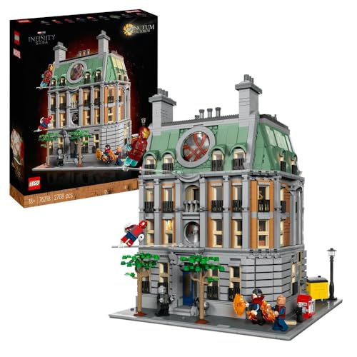 LEGO Marvel Sanctum Sanctorum, 3-stöckiges Modular Building Set mit Doctor Strange und Iron Man-Minifiguren, Spielzeug-Haus aus Avengers: Endgame, Sammlerstück für Fans, tolle Zimmer-Deko 76218