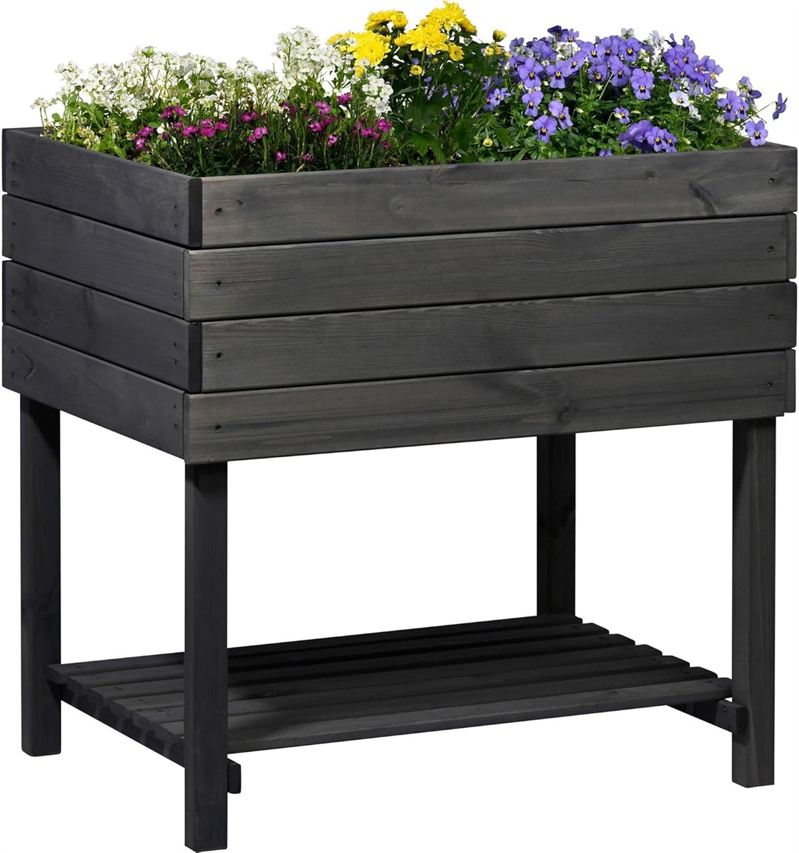 pflanzkübel, blumentopf, holzoberfläche, pflanzenbehälter, blumentrog