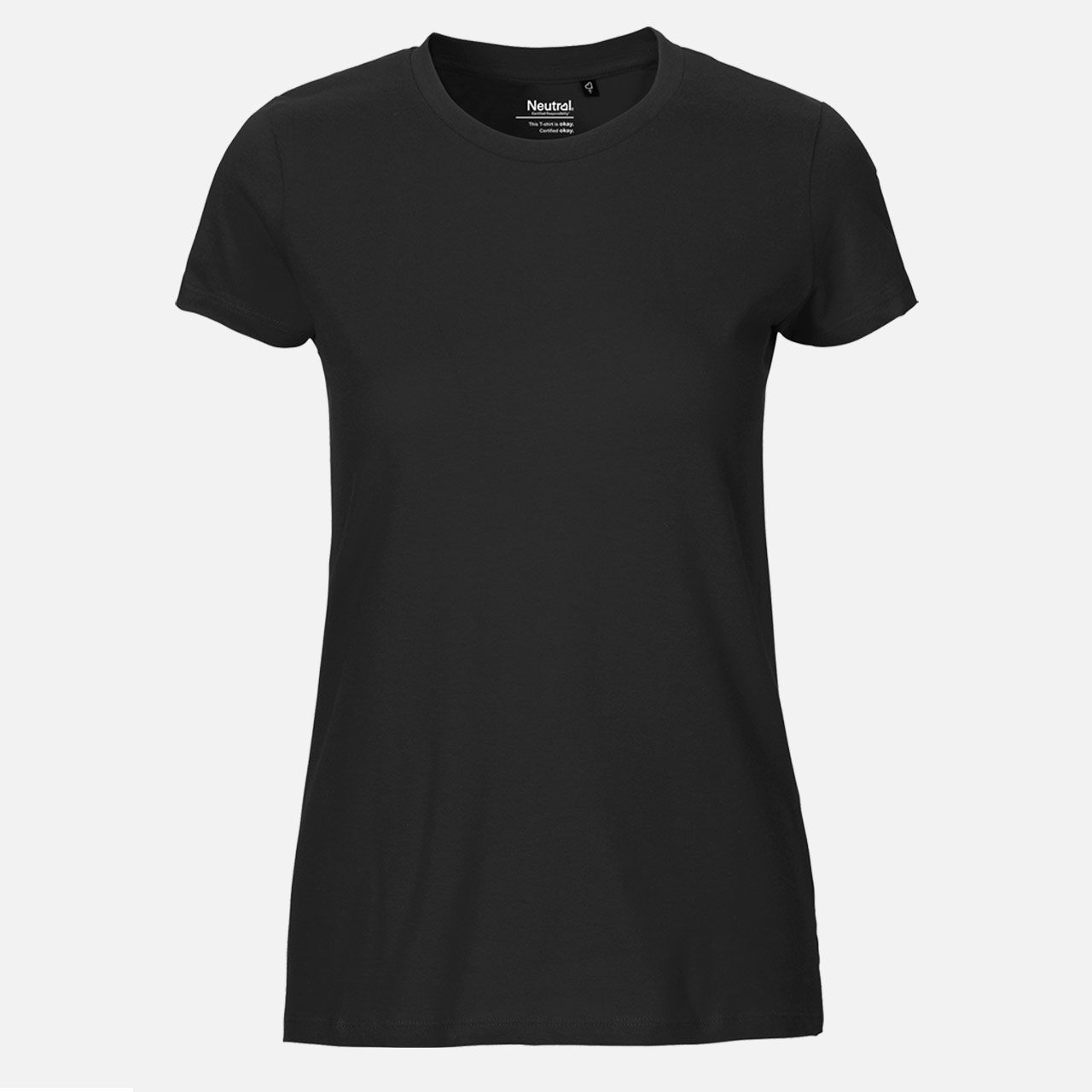 T-Shirt, Kurzarm, Schwarz, Unisex, Basic