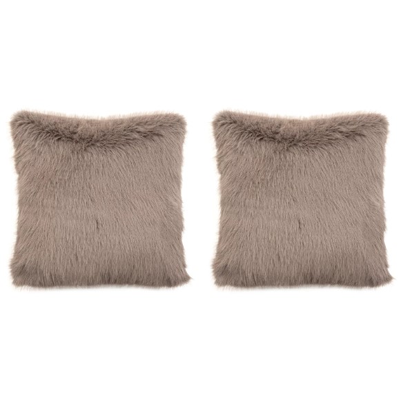 2 Dekokissen taupe Sofakissen Kissen Zierkissen