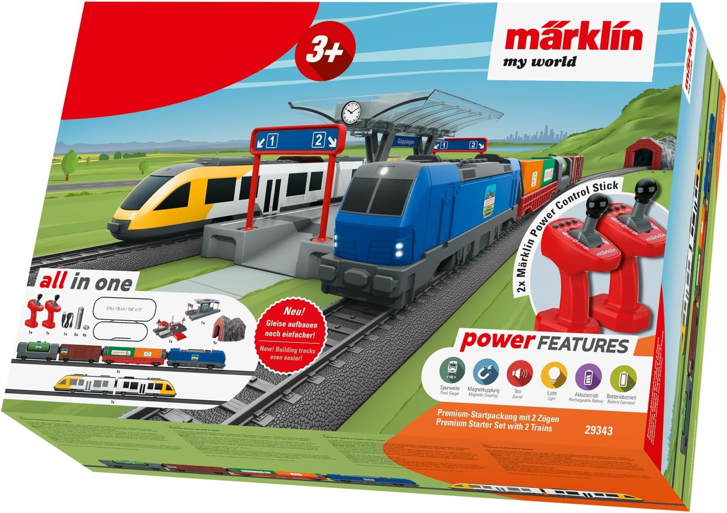 Märklin my world Premium-Startpackung mit 2 Zügen 29343 Personenzug Güterzug