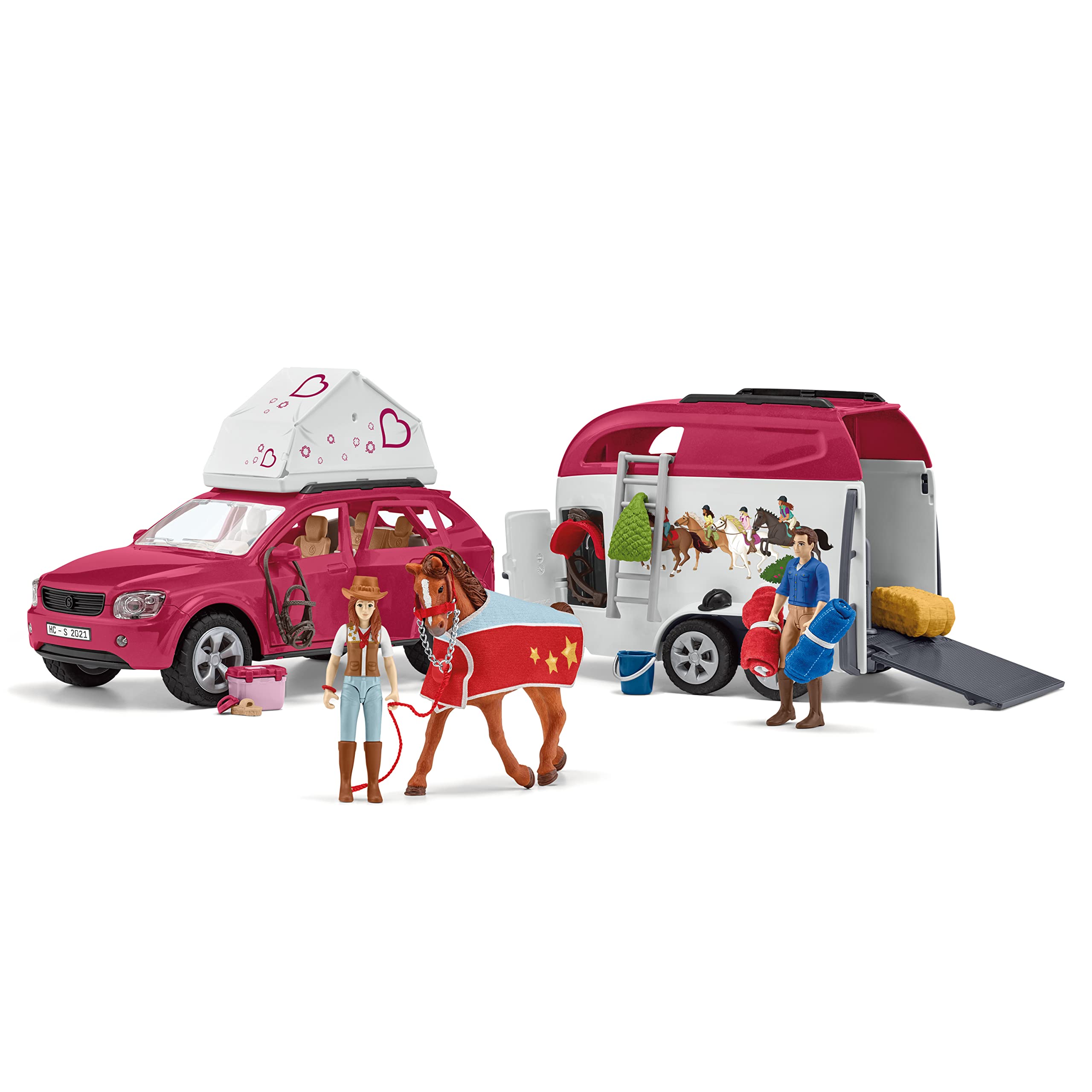 Schleich Horse Club 42535 Abenteuer mit Auto und Pferdeanhänger