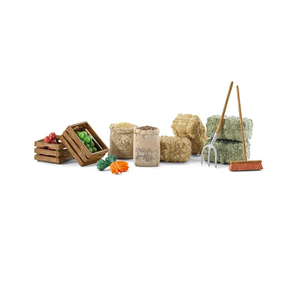 schleich 42105 Futterset, für Kinder ab 3 Jahren, Horse Club - Zubehör, 19 x 11,4 x 6,6 cm, Beige