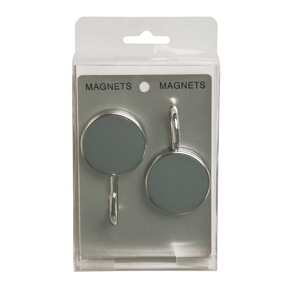 2 extra starke XL Magnethaken aus Edelstahl mit Anti-Rutsch-Silikon Handtuchhaken, Wandhaken, Hakenm