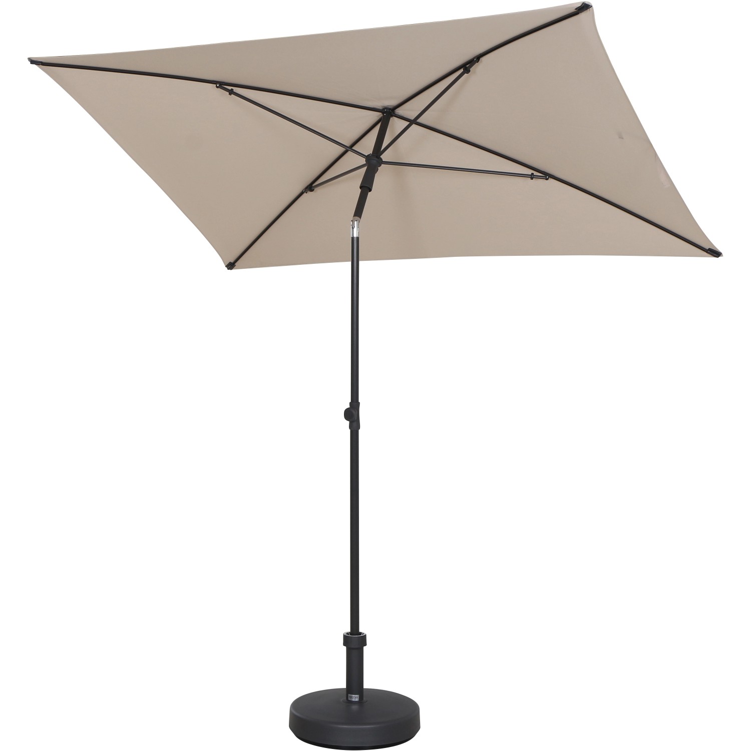 Siena Garden Marktschirm City 140 cm x 210 cm Natur mit Schieber