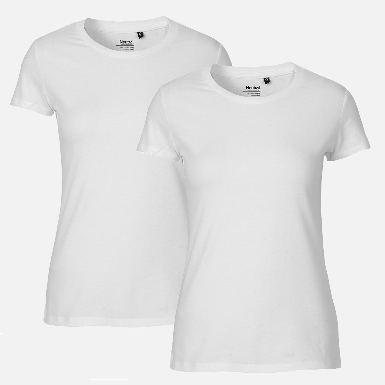 T-Shirt, weiß, Rundhalsausschnitt, Kurzarm, 2er-Pack