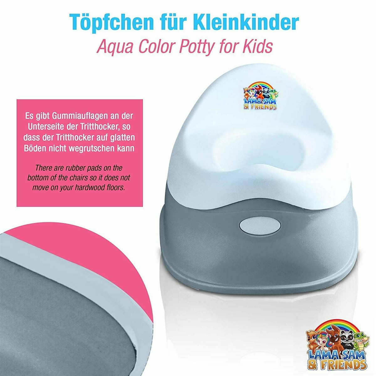 Kleinkind-Potty, Töpfchen, Aqua Farbe, Rutschfeste Unterseite, Sitzring