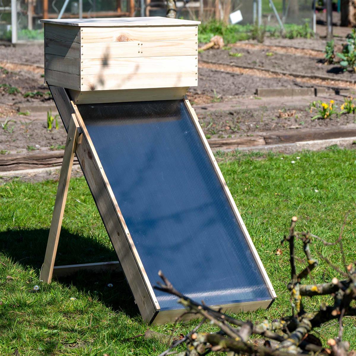 Dobar Solar-Trockner aus Holz Dörrschrank Lebenmitteltrockner Obsttrockner
