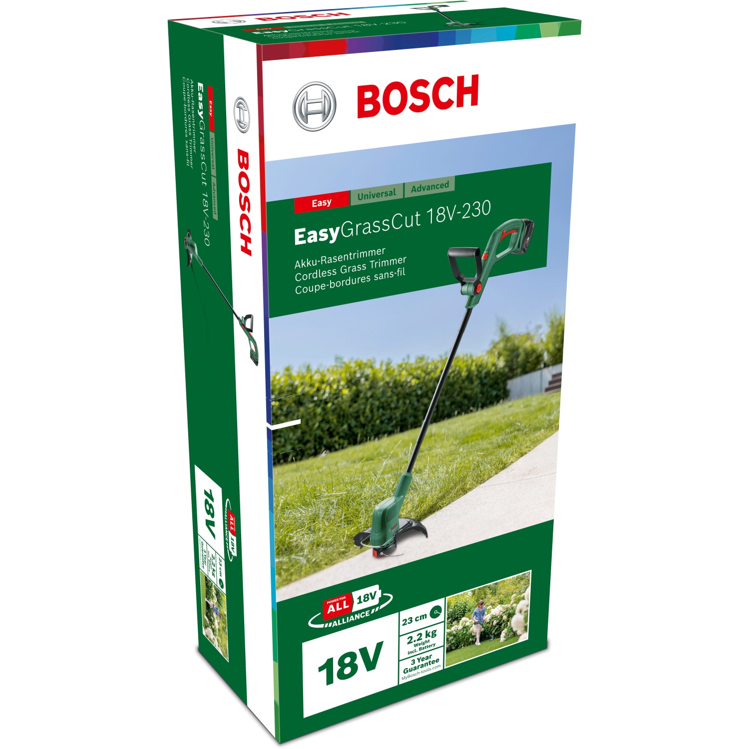 Bosch Akku Rasentrimmer EasyGrassCut 18V 230 mit Akku und Ladegerät