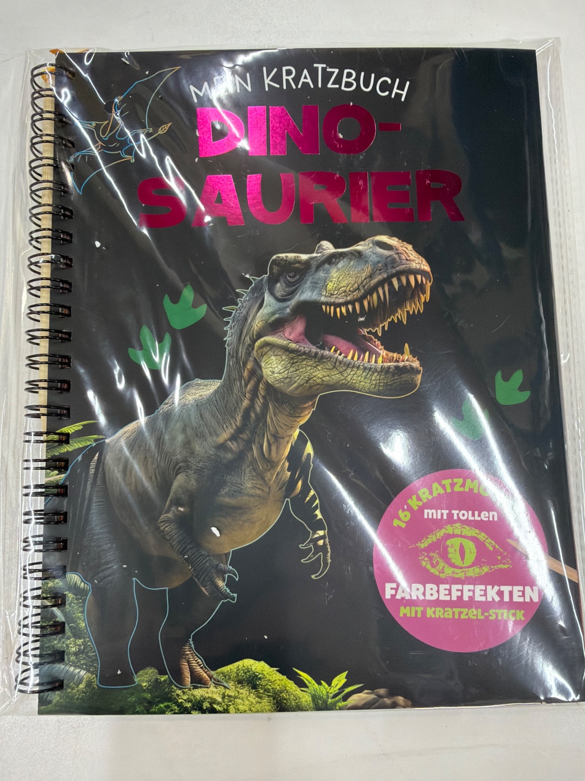Mein Kratzbuch Dinosaurier – 16 Kratzmotive mit tollen Farbeffekten
