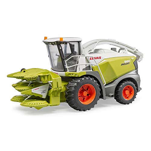 Bruder 02134 Claas Jaguar 980 Feldhäcksler Bauernhof Landwirtschaft Traktor Trecker Schlepper Bulldog Fahrzeug Erntemaschine Maisgebiss Feldarbeit Spielzeug 1:16