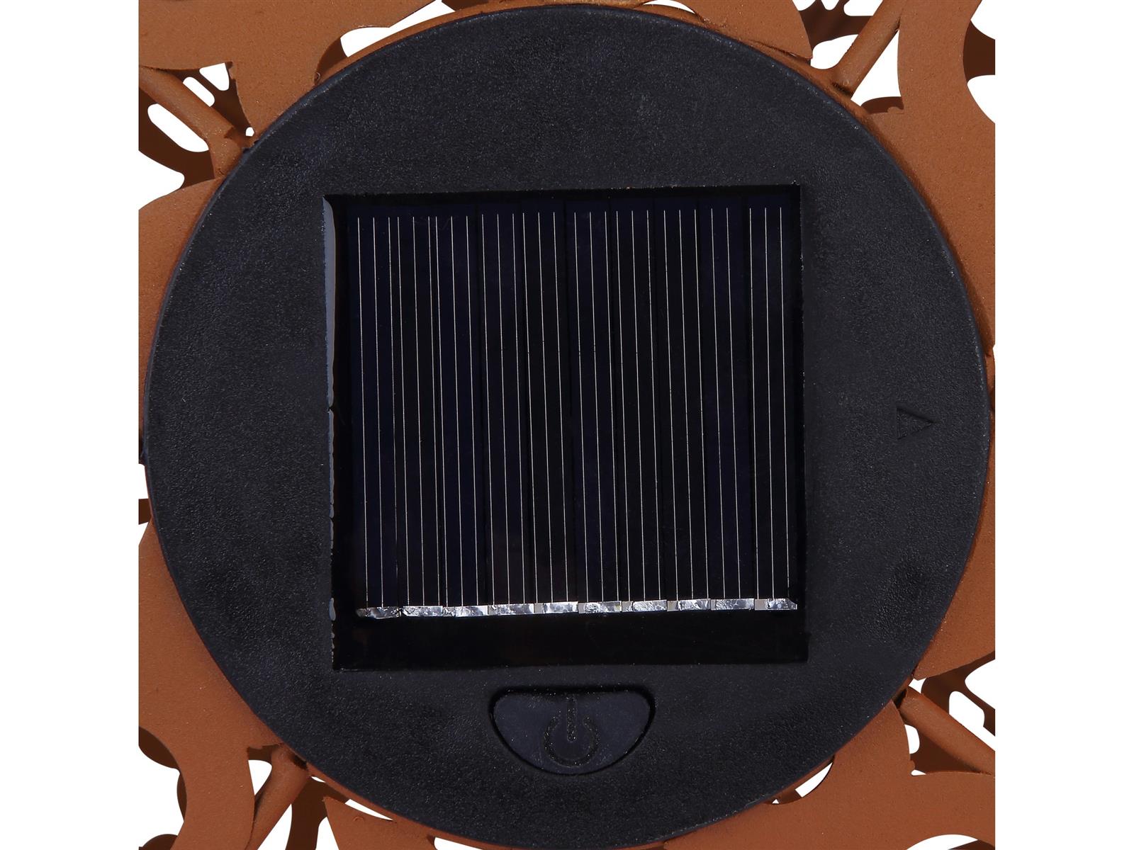 Globo LED Solaraußenleuchte Kugel Dekogeflecht Rost 40 cm x 28,5 cm x 28,5 cm