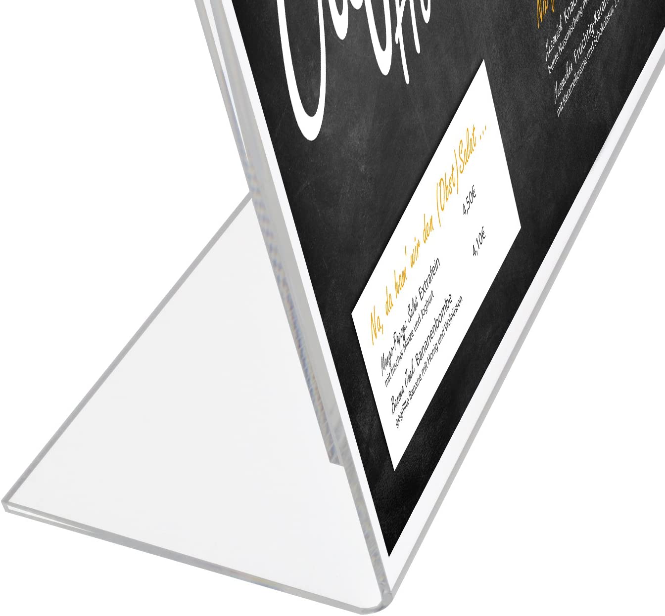 HMF 10x Acryl Tischaufsteller schräg DIN A5 Hochformat