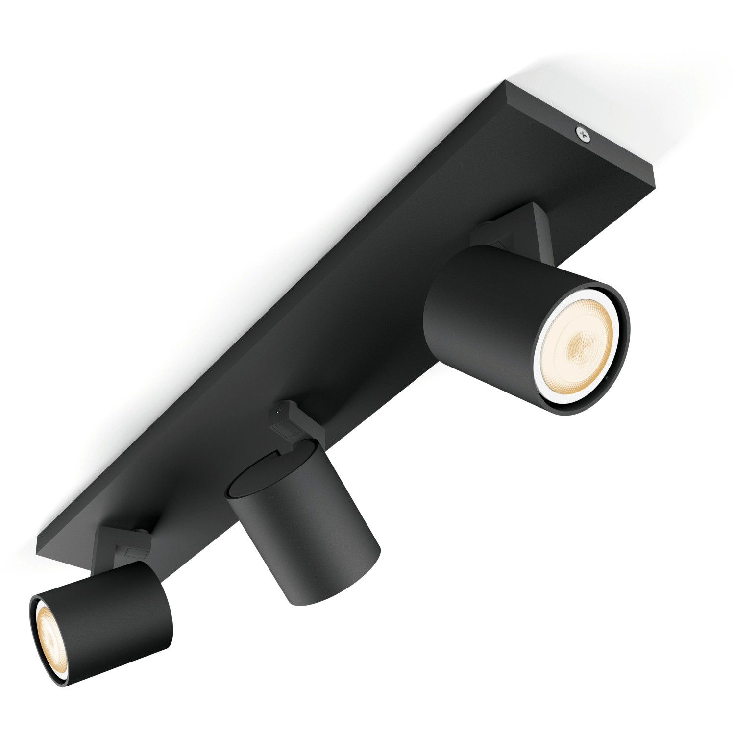 Philips Hue Spot 3 flg. White Ambiance Runner Schwarz 3 x 250 lm inkl. Dimmer