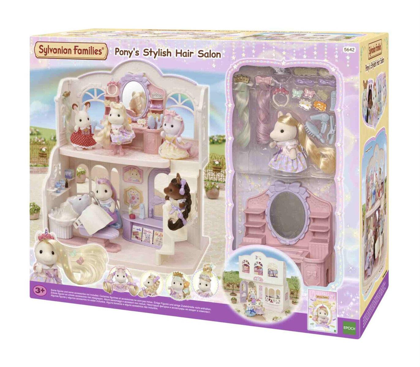 Sylvanian Families 5642 Pony Friseursalon mit Figur Puppenhaus Friseur