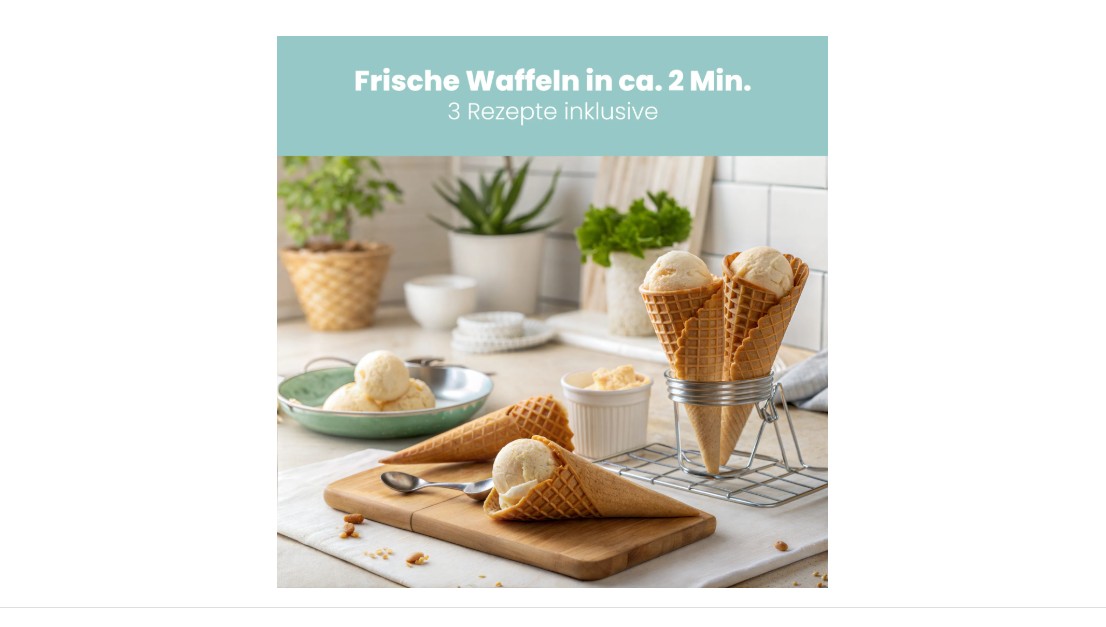 Eis, Eiswaffeln, Waffeln, Waffelhörnchen, Kaltgerichte
