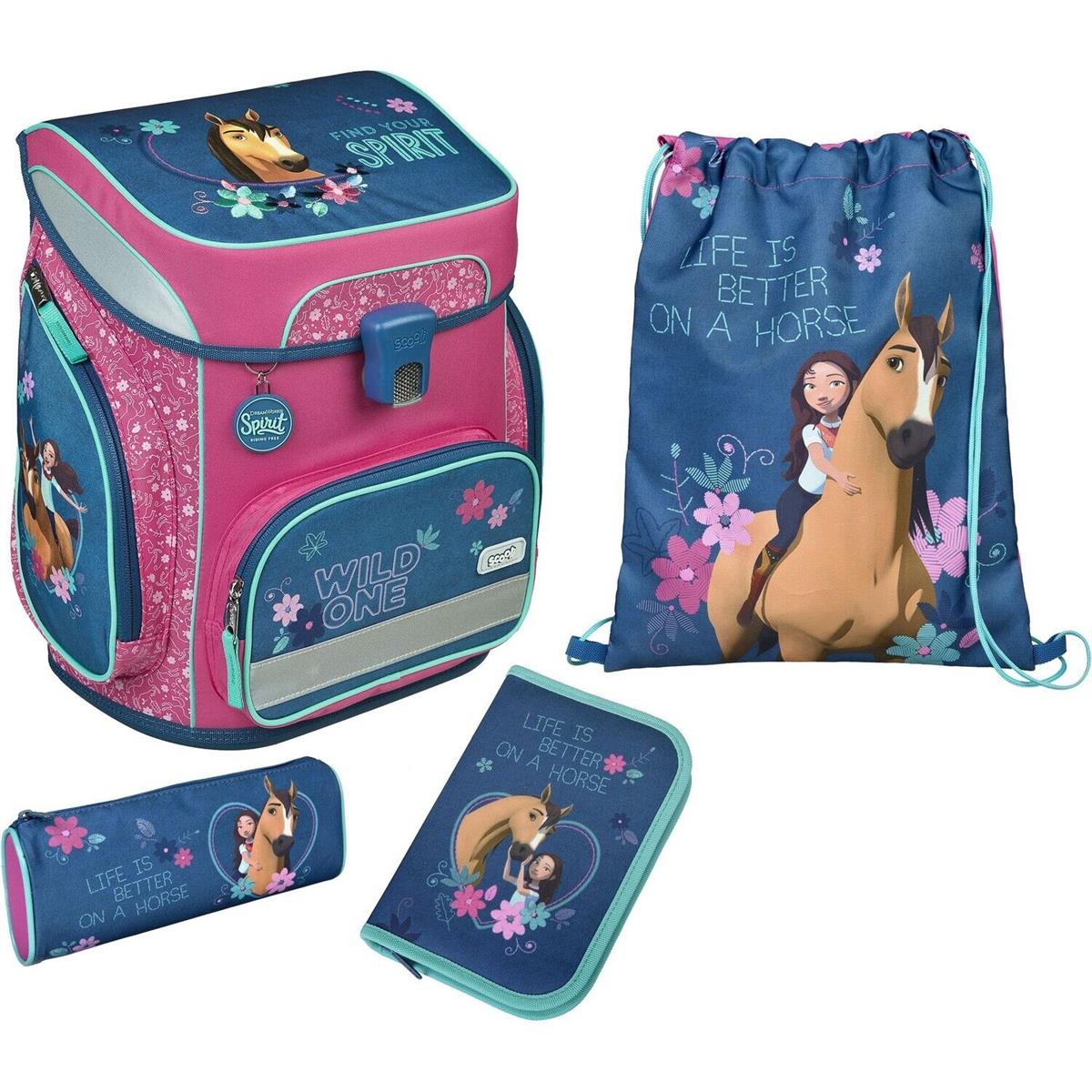 SCOOLI Schulranzenset EasyFit Spirit Schulranzenset Schulrucksack Set Schulrucksack Schultasche