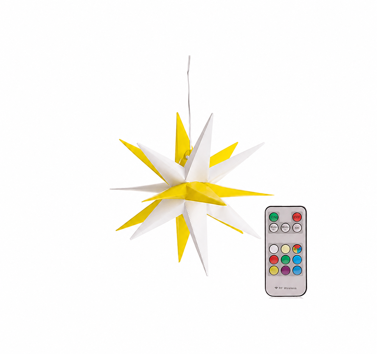 LUMIDA LED Dekostern 60 cm gelb weiß Fenster