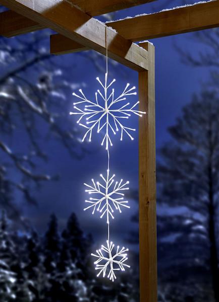 LED Mobile mit Schneeflocken