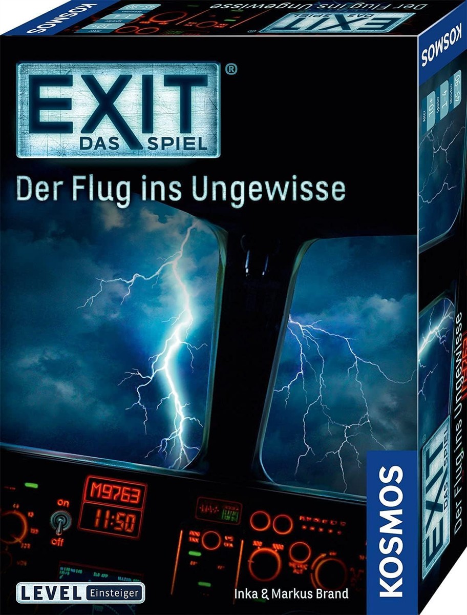brettspiel, exit, das spiel, deck, sturm, flug