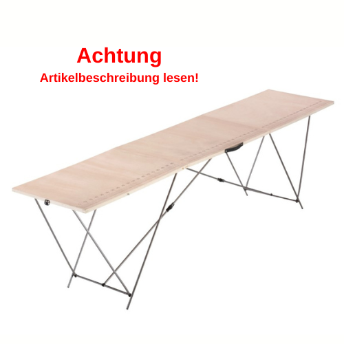 LUX Holz-Tapeziertisch mit Stahl-Gestell #E408