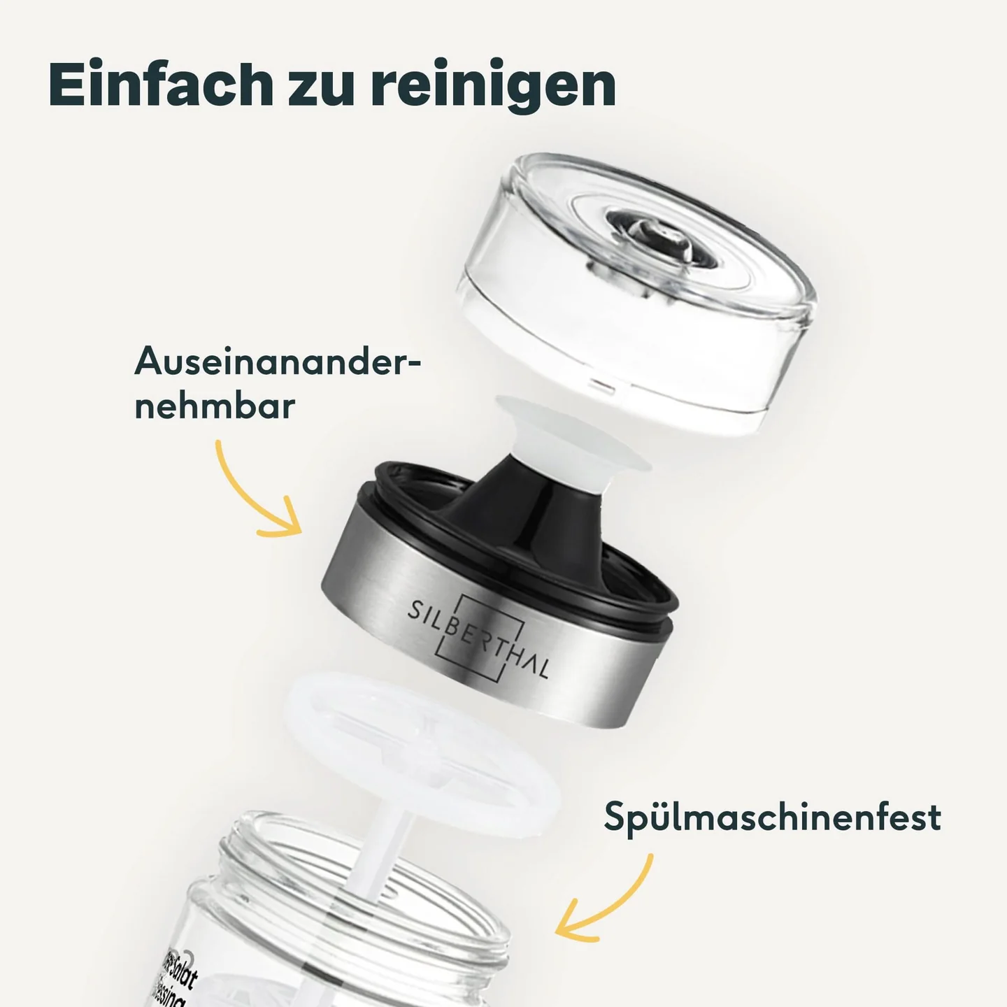 Silberthal Dressing Shaker 500 ml - Shaker für Marinaden und Shakes