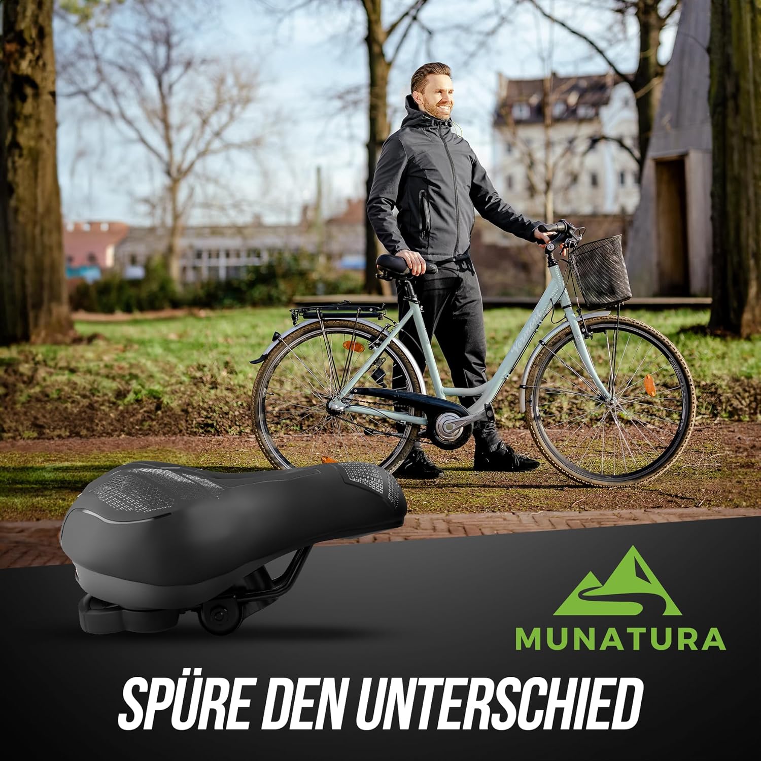 MUNATURA Fahrradsattel mit Memory Foam Fahrradsattel Sattel City