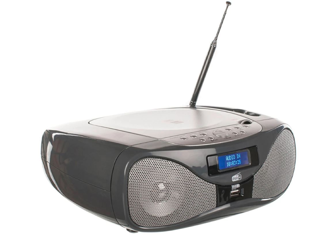 Dual DAB-P 160 Radio mit CD-Spieler grau