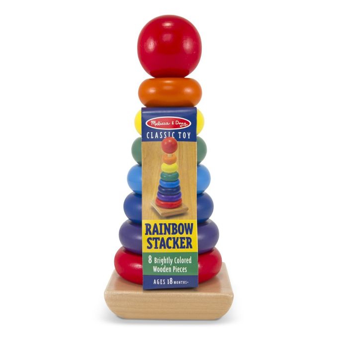Melissa & Doug Rainbow Stacker | Developmental Toy | Motor Skills | Problem Solving | 12 Months | Gift for Boy or Girl