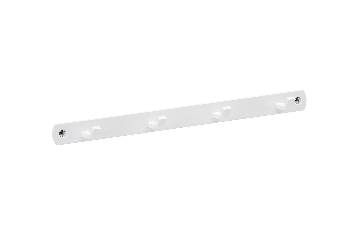 Hakenleiste Alu mit 4 Haken, 270 mm, weiß
