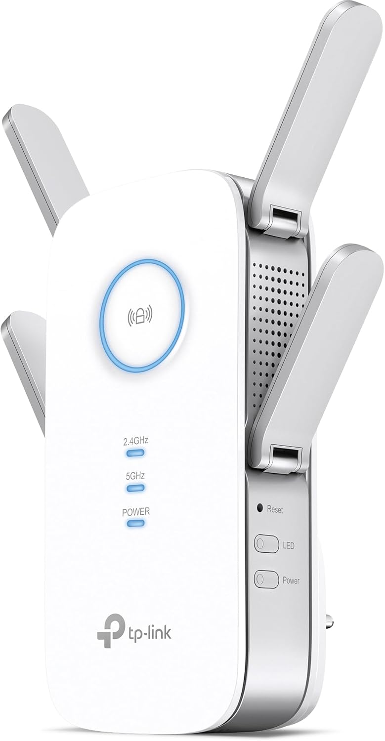 TP-Link RE655 WLAN Verstärker Repeater AC2600 (Dual-WLAN AC + N, 1733 MBit/s 5GHz + 800MBit/s 2,4GHz, Gigabit-LAN-Port