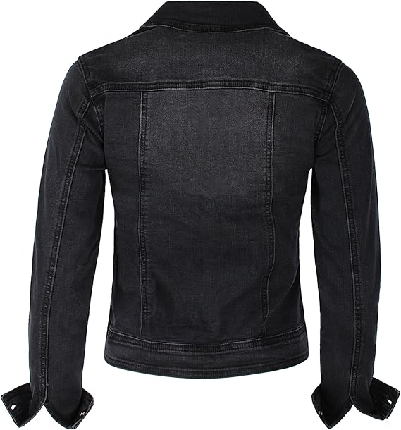 Fraternel Damen Jacke Jeansjacke Denim Jacket talliert Stretch schwarz Gr. 44/XXL