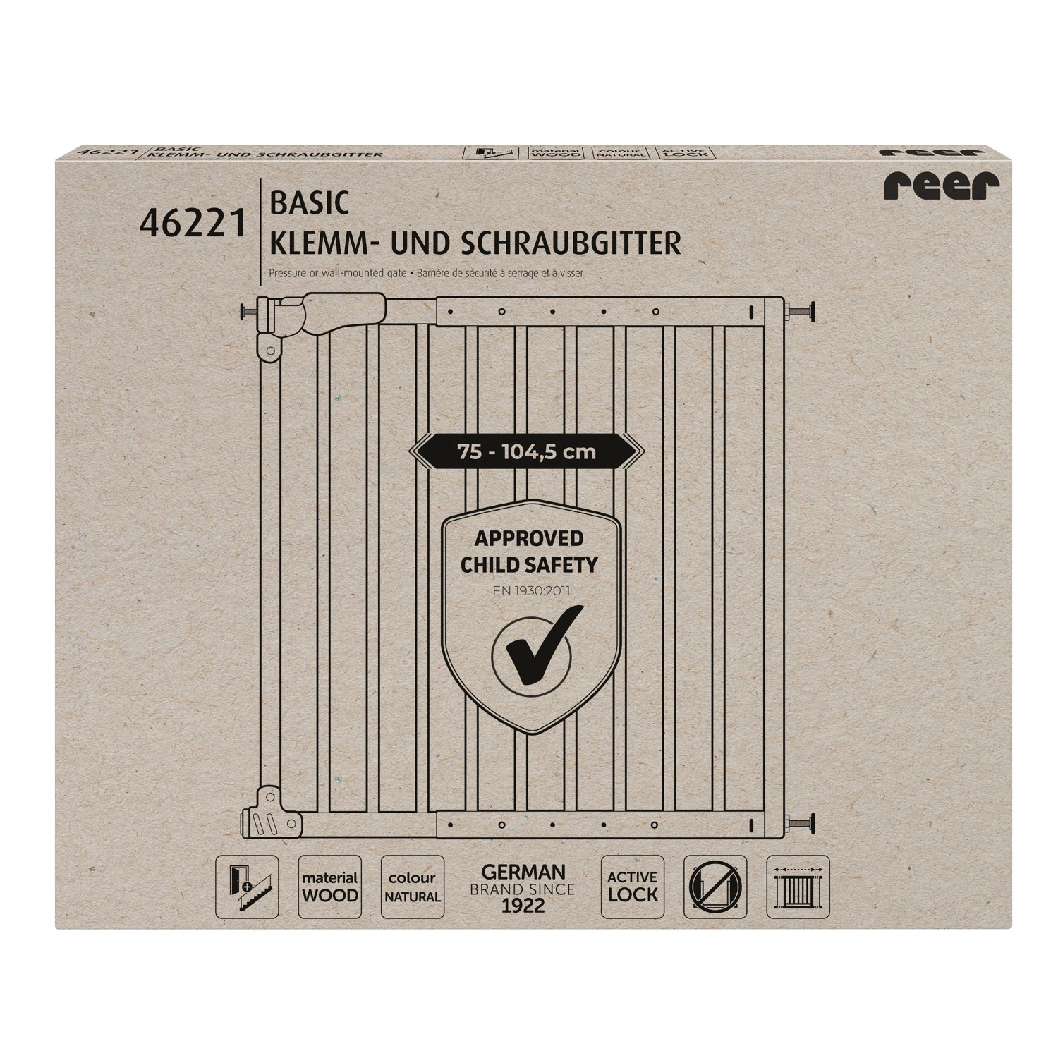 Reer Klemm und Schraubgitter Basic Holz Gitterbreite von 730 mm 1045 mm