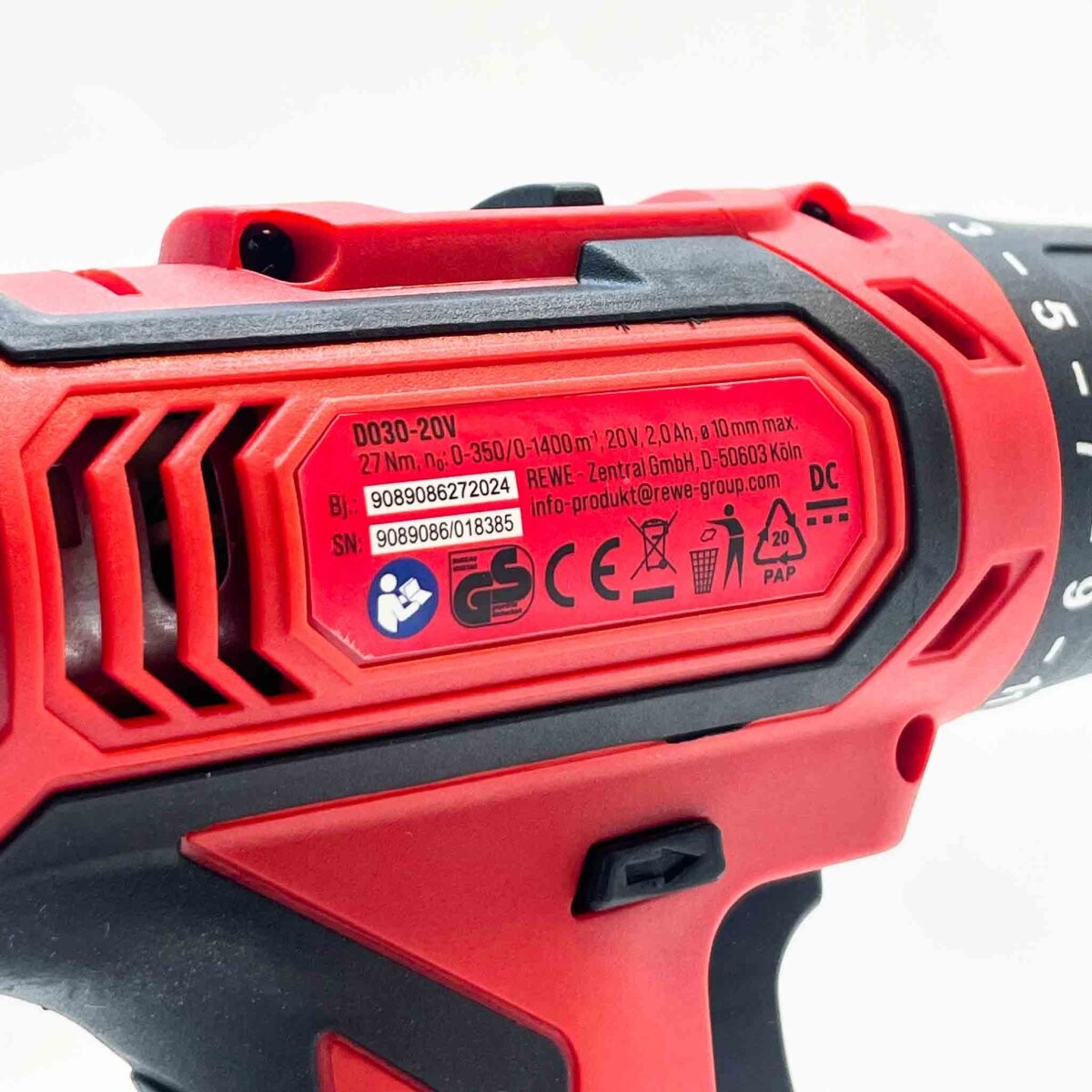 Pure Work Akku-Bohrschrauber PW D030 20V 2000mAh, Akku, 2-Gang-Getriebe leistungsstark und vielseitig einsetzbar