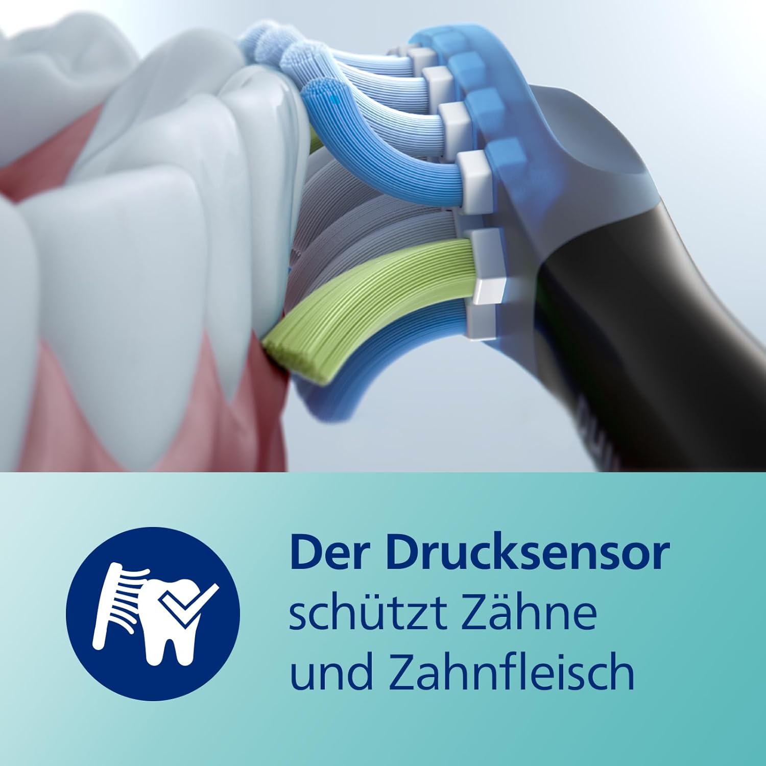 Philips Sonicare DiamondClean 9000 elektrische Zahnbürste, Schallzahnbürste mit App, Drucksensor, 4 Putzmodi, 3 Intensitätsstufen, Ladeglas und USB-Reiseetui Schwarz Modell HX9911/09