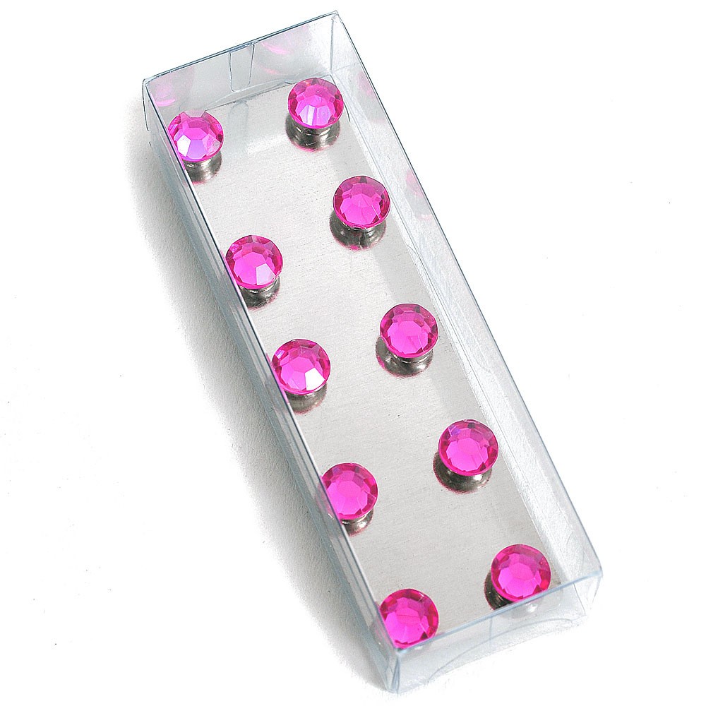 pinksteine, ohrringe stecker, edelsteine, glitzersteine, kristall-display