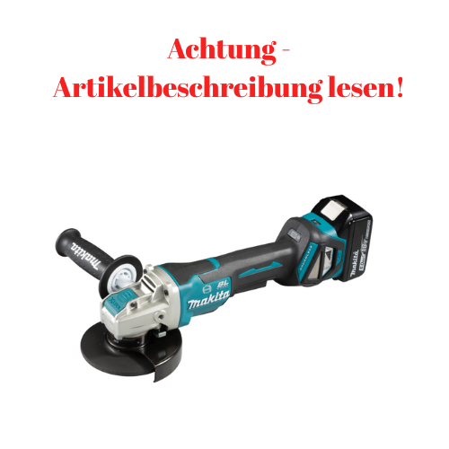 Makita Akku-Winkelschleifer DGA519RTJ ohne Akkus 18 V/5 Ah und Ladegerät #716