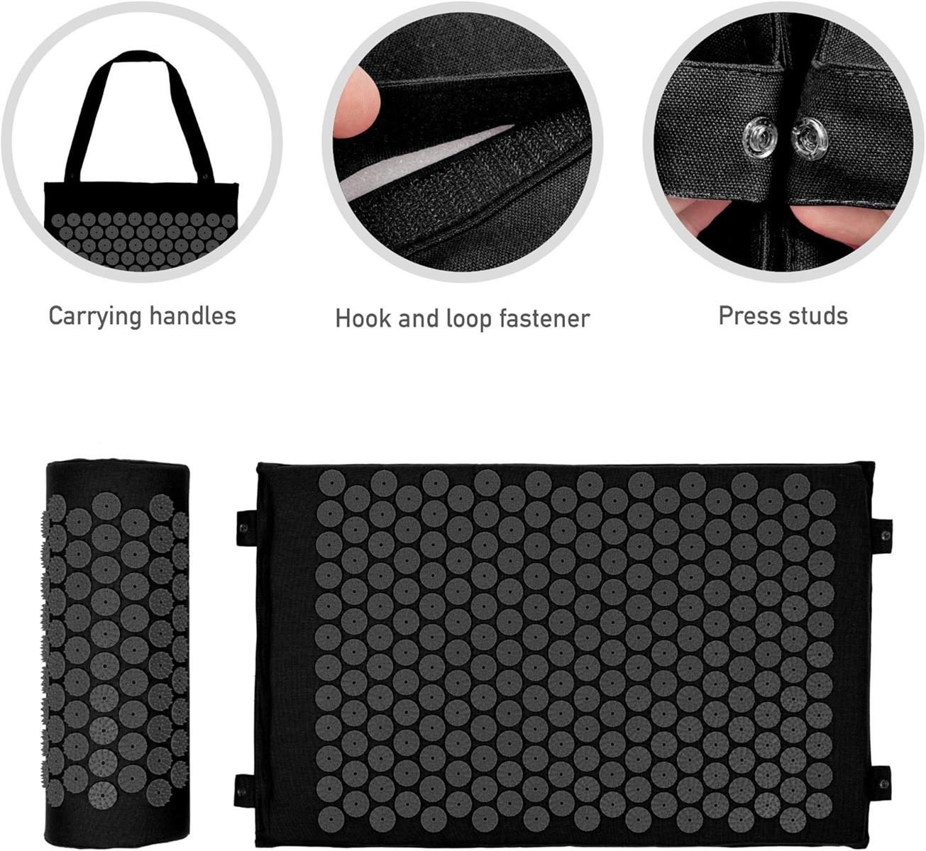 Belmalia Akupressurmatte mit Kissen Akupressur-Set Massagematte Entspannung