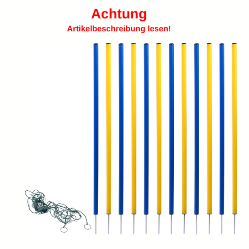 Dobar Agility Slalomset 12 teiliges Agility Set für Hunde Slalomstangen #D329