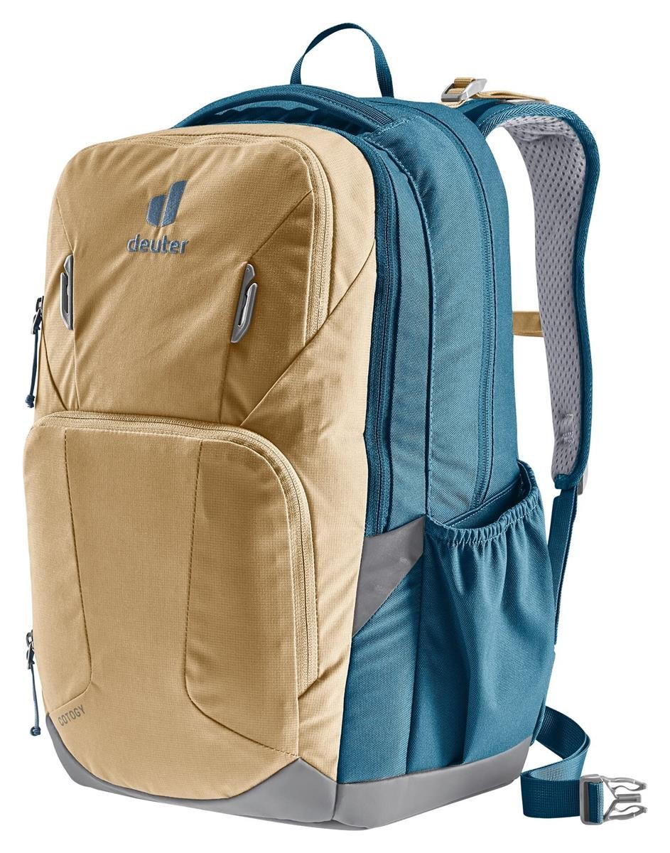 Rucksack, Backpack, Rucksack mit Fächer, taupe/blau Farbe, Schultasche