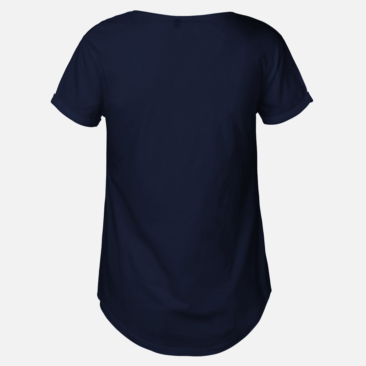 Ladies Roll Up Sleeve T-Shirt - Bio-Baumwolle Navy Navy M