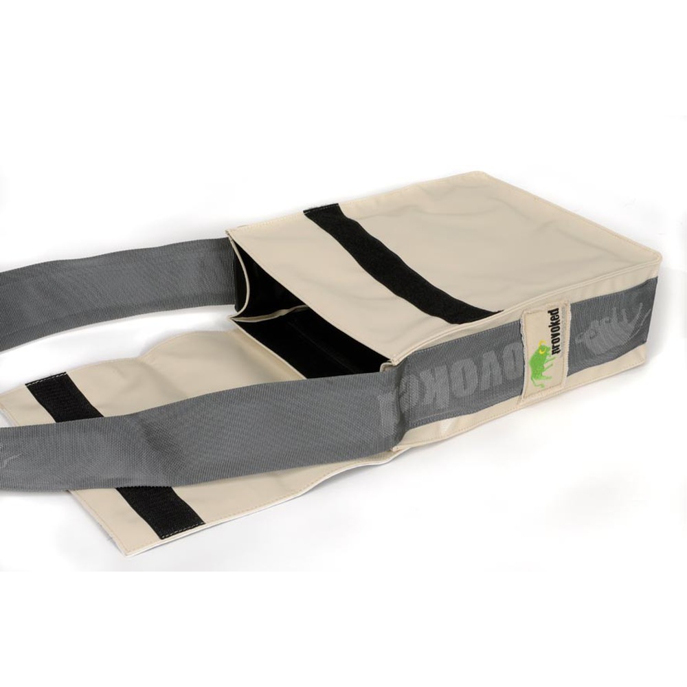 Messenger Bag CITY PROVOKED aus Kuhfell: schwarz & LKW-Plane: beige, 31x25x