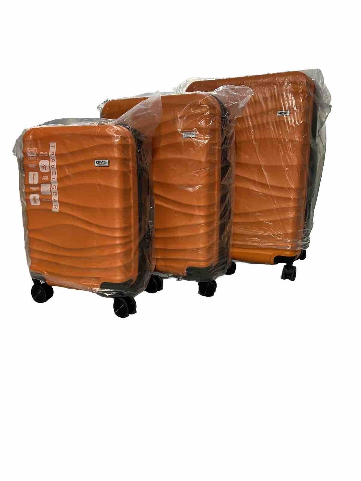 DMS 7tlg Hartschalenkofferset Koffer Reisekoffer Trolley orange ABS-Hartschale