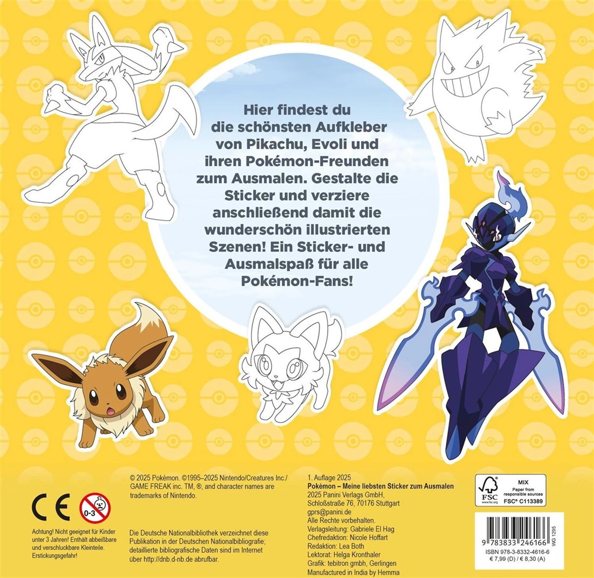 Stickerbogen, Pokémon, Pikachu, Evoli, Kampfheld